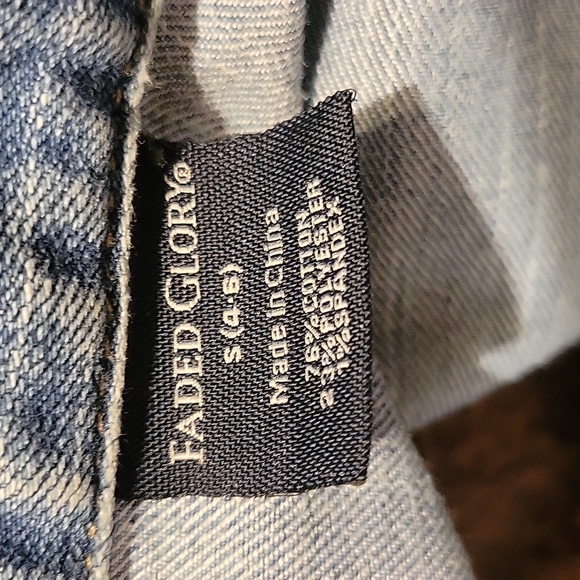 Faded Glory Jean Jacket Juniors Size Small (4-6) - Picture 4 of 7